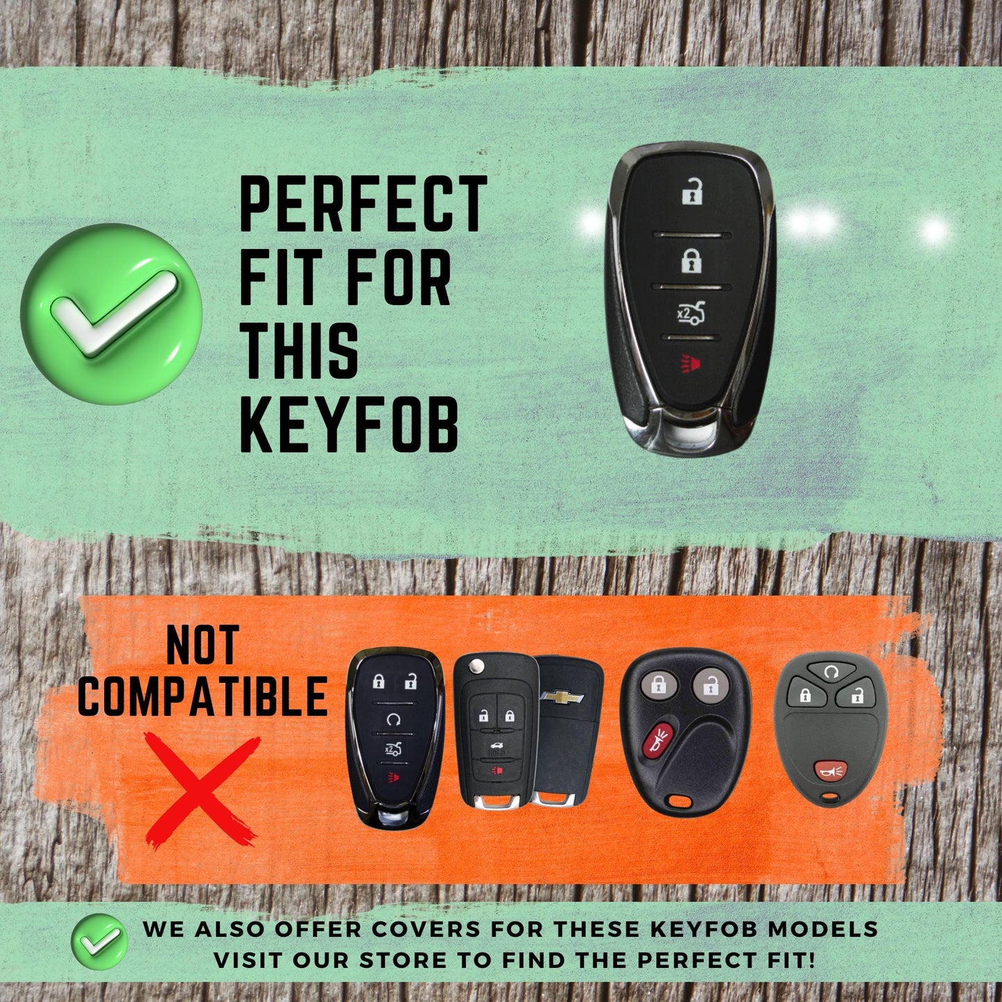 CHEVROLET 4-Button Key Fob Cover for Malibu, Tahoe, Camaro - Tpu 360 Protection