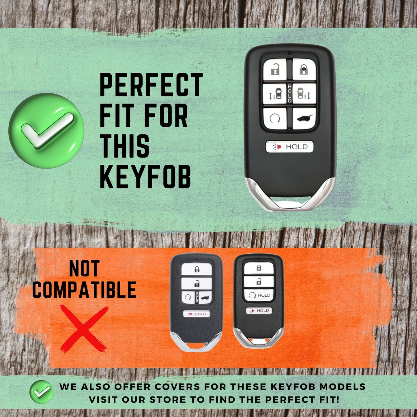 HONDA 7-Button Key Fob Cover for Odyssey - Tpu Remote Protection Case