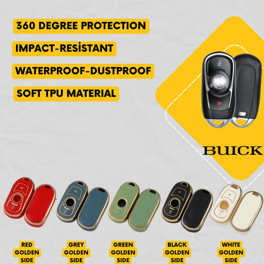 BUICK 3-Button Key Fob Cover for Regal Sportback, TourX - Tpu Remote Case