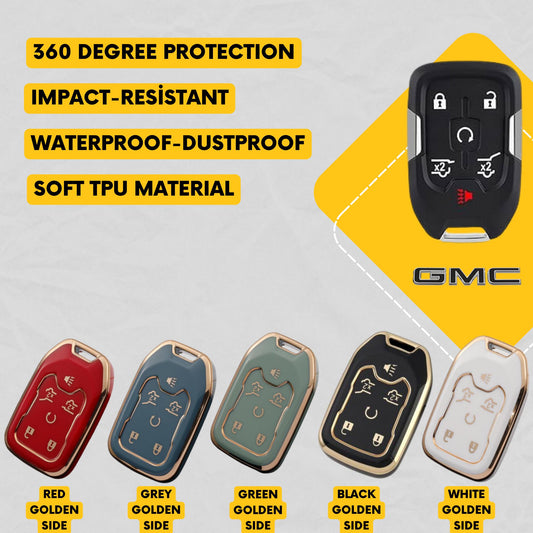 GMC - CHEVROLET 6-Button Key Fob Cover for Silverado, Yukon, Tahoe